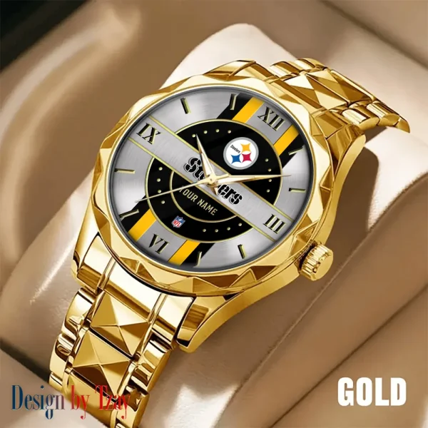 Pittsburgh Steelers Business Watch For Men Automatic Mechanical Stainless Steel Band 2025 SPTDMW507 - Image 2
