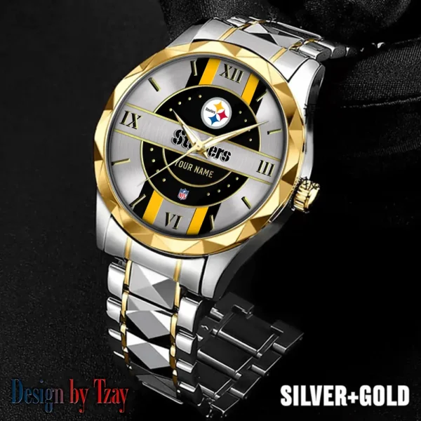 Pittsburgh Steelers Business Watch For Men Automatic Mechanical Stainless Steel Band 2025 SPTDMW507 - Image 3
