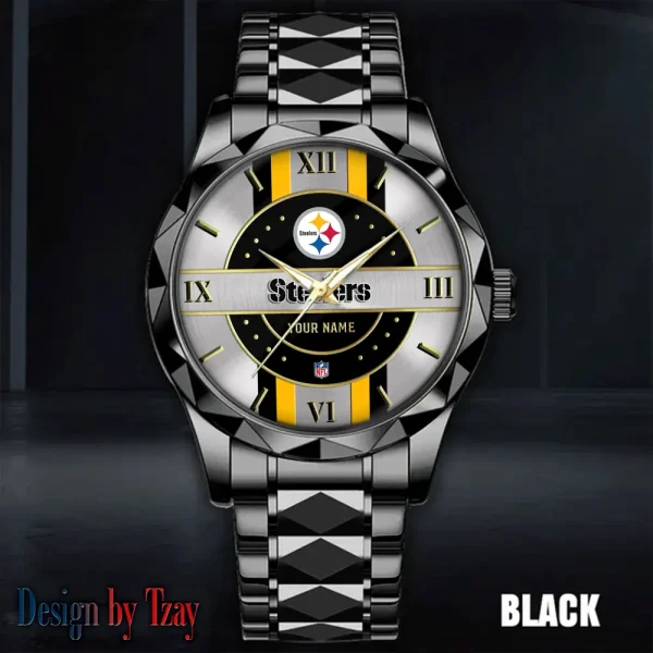 Pittsburgh Steelers Business Watch For Men Automatic Mechanical Stainless Steel Band 2025 SPTDMW507 - Image 5