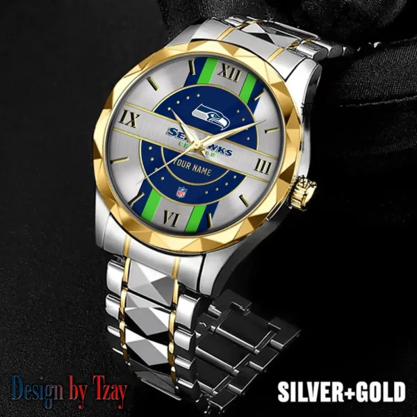 Seattle Seahawks Business Watch For Men Automatic Mechanical Stainless Steel Band 2025 SPTDMW509