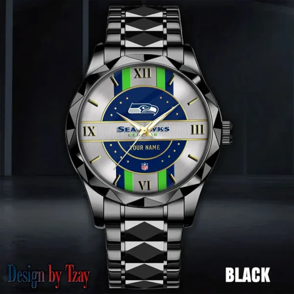 Seattle Seahawks Business Watch For Men Automatic Mechanical Stainless Steel Band 2025 SPTDMW509 - Image 2