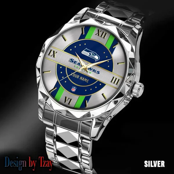 Seattle Seahawks Business Watch For Men Automatic Mechanical Stainless Steel Band 2025 SPTDMW509 - Image 4