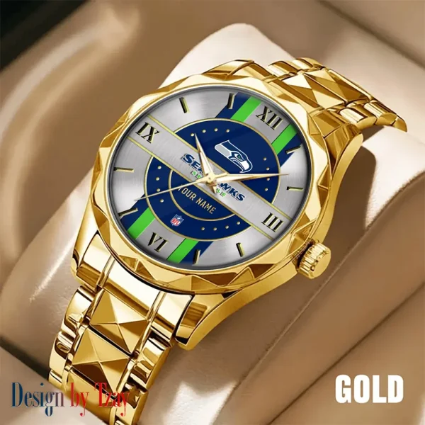 Seattle Seahawks Business Watch For Men Automatic Mechanical Stainless Steel Band 2025 SPTDMW509 - Image 5