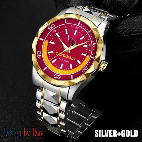 Arizona Cardinals Business Watch For Men Automatic Mechanical Stainless Steel Band 2025 SPTDMW513