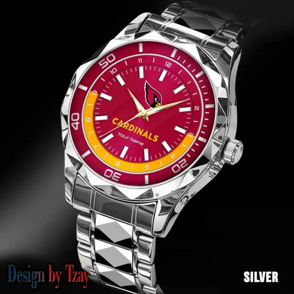 Arizona Cardinals Business Watch For Men Automatic Mechanical Stainless Steel Band 2025 SPTDMW513 - Image 5
