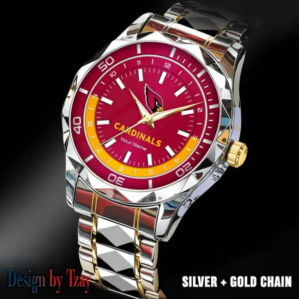 Arizona Cardinals Business Watch For Men Automatic Mechanical Stainless Steel Band 2025 SPTDMW513 - Image 3