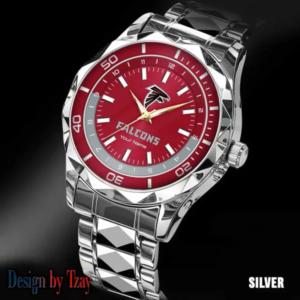Atlanta Falcons Business Watch For Men Automatic Mechanical Stainless Steel Band 2025 SPTDMW514 - Image 4