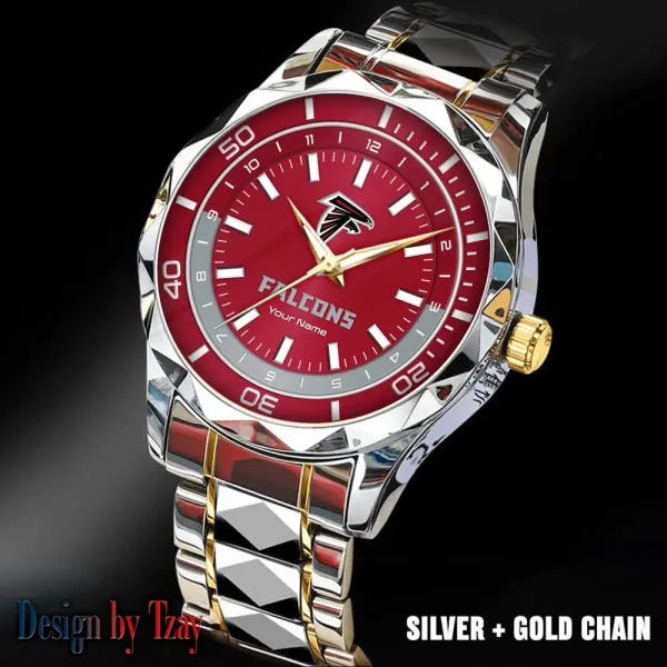 Atlanta Falcons Business Watch For Men Automatic Mechanical Stainless Steel Band 2025 SPTDMW514 - Image 5