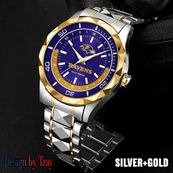 Baltimore Ravens Business Watch For Men Automatic Mechanical Stainless Steel Band 2025 SPTDMW515