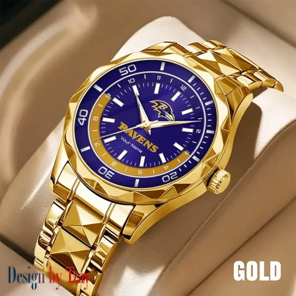 Baltimore Ravens Business Watch For Men Automatic Mechanical Stainless Steel Band 2025 SPTDMW515 - Image 5