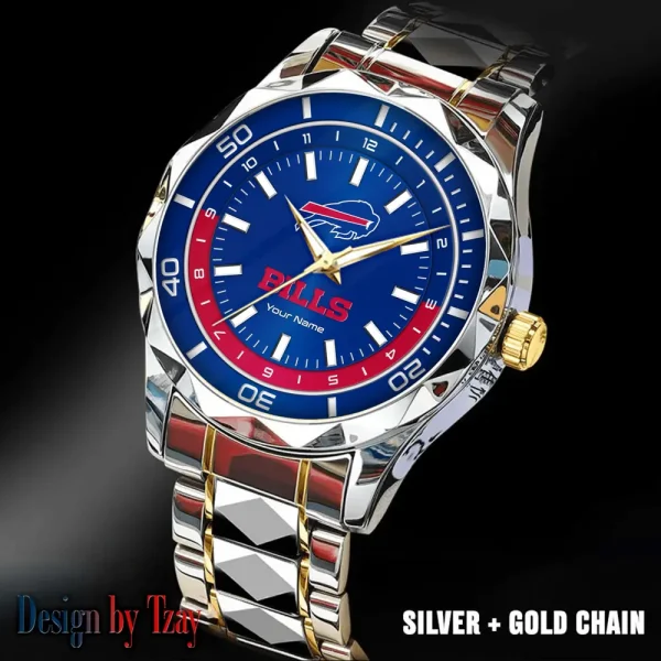 Buffalo Bills Business Watch For Men Automatic Mechanical Stainless Steel Band 2025 SPTDMW516 - Image 3