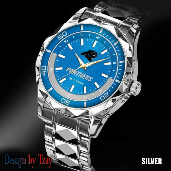 Carolina Panthers Business Watch For Men Automatic Mechanical Stainless Steel Band 2025 SPTDMW517 - Image 3