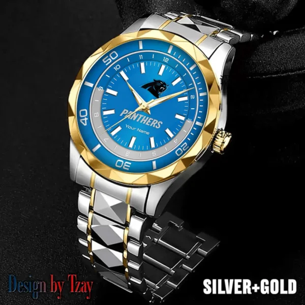 Carolina Panthers Business Watch For Men Automatic Mechanical Stainless Steel Band 2025 SPTDMW517
