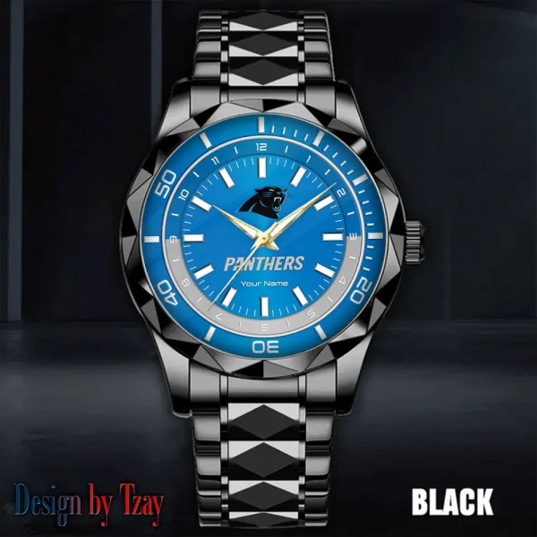 Carolina Panthers Business Watch For Men Automatic Mechanical Stainless Steel Band 2025 SPTDMW517 - Image 4