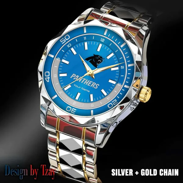 Carolina Panthers Business Watch For Men Automatic Mechanical Stainless Steel Band 2025 SPTDMW517 - Image 5
