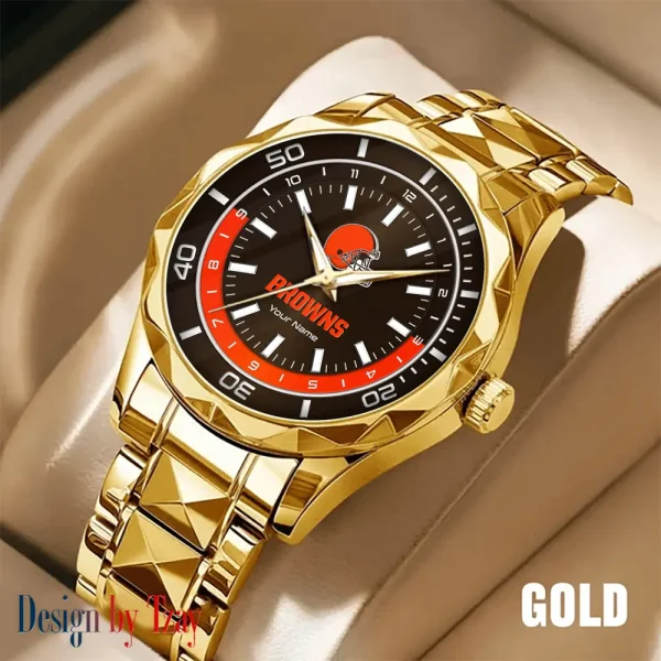 Cleveland Browns Business Watch For Men Automatic Mechanical Stainless Steel Band 2025 SPTDMW520 - Image 2