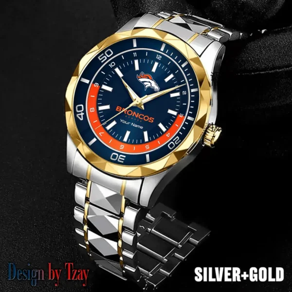 Denver Broncos Business Watch For Men Automatic Mechanical Stainless Steel Band 2025 SPTDMW522