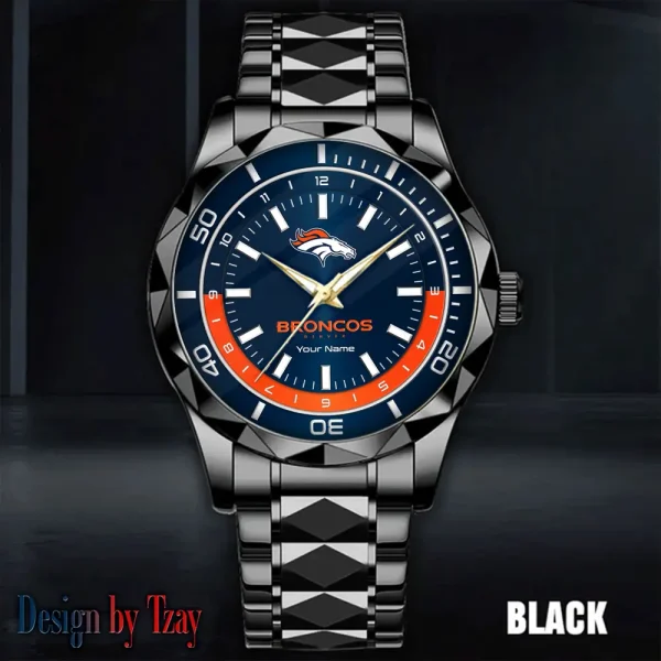Denver Broncos Business Watch For Men Automatic Mechanical Stainless Steel Band 2025 SPTDMW522 - Image 2