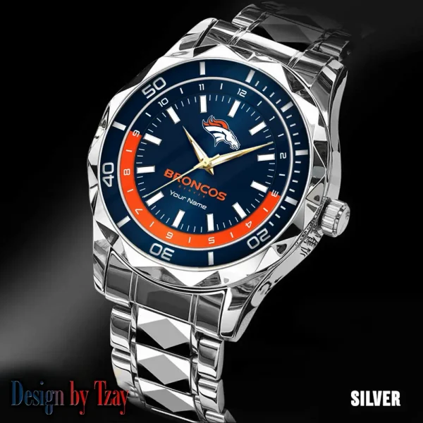 Denver Broncos Business Watch For Men Automatic Mechanical Stainless Steel Band 2025 SPTDMW522 - Image 4