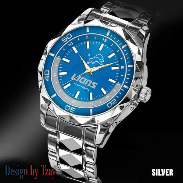 Detroit Lions Business Watch For Men Automatic Mechanical Stainless Steel Band 2025 SPTDMW523 - Image 4