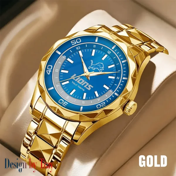 Detroit Lions Business Watch For Men Automatic Mechanical Stainless Steel Band 2025 SPTDMW523 - Image 5