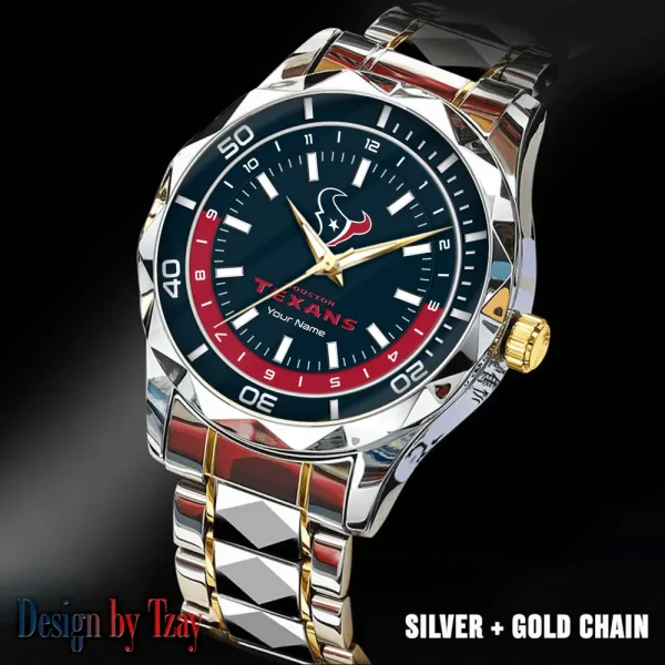Houston Texans Business Watch For Men Automatic Mechanical Stainless Steel Band 2025 SPTDMW525 - Image 2