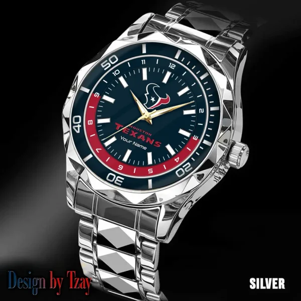 Houston Texans Business Watch For Men Automatic Mechanical Stainless Steel Band 2025 SPTDMW525 - Image 3
