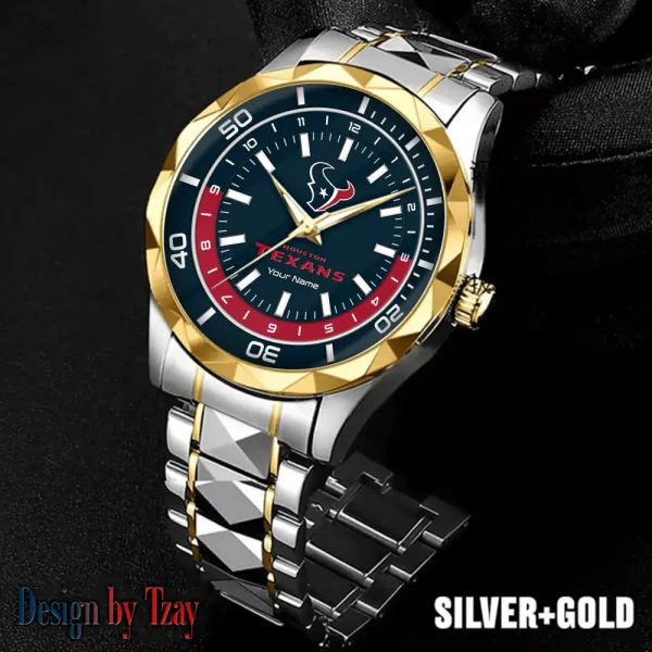 Houston Texans Business Watch For Men Automatic Mechanical Stainless Steel Band 2025 SPTDMW525