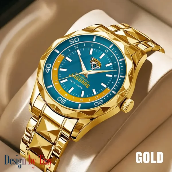 Jacksonville Jaguars Business Watch For Men Automatic Mechanical Stainless Steel Band 2025 SPTDMW527 - Image 4