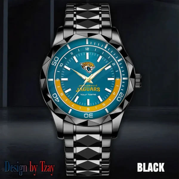 Jacksonville Jaguars Business Watch For Men Automatic Mechanical Stainless Steel Band 2025 SPTDMW527 - Image 5