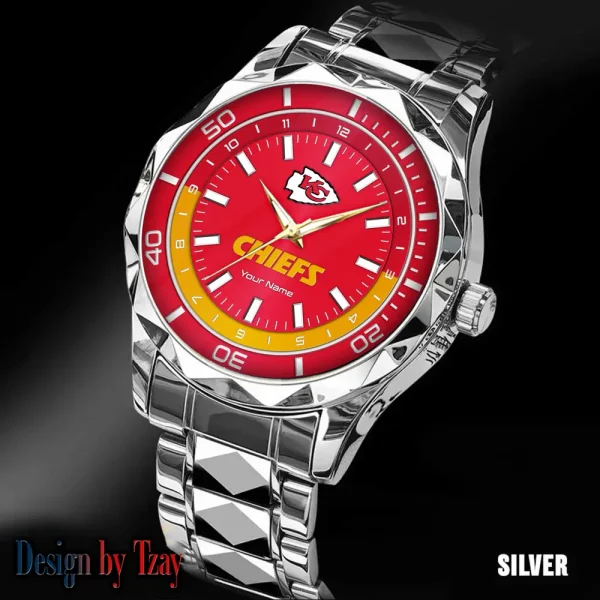 Kansas City Chiefs Business Watch For Men Automatic Mechanical Stainless Steel Band 2025 SPTDMW528 - Image 3