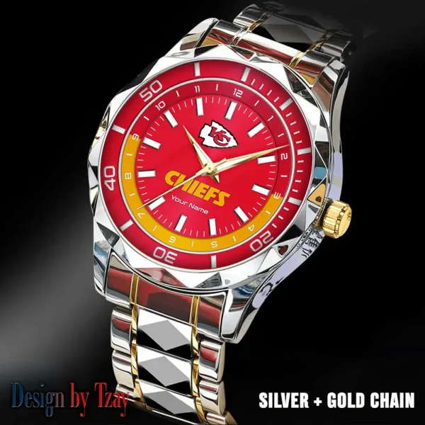 Kansas City Chiefs Business Watch For Men Automatic Mechanical Stainless Steel Band 2025 SPTDMW528 - Image 4