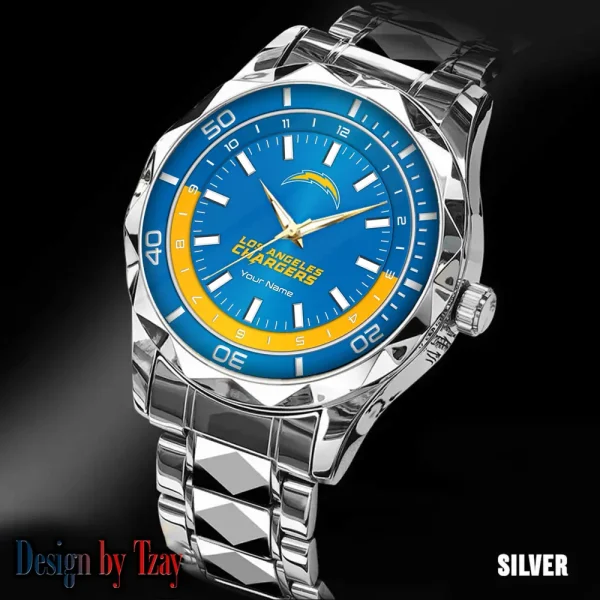 Los Angeles Chargers Business Watch For Men Automatic Mechanical Stainless Steel Band 2025 SPTDMW530 - Image 3