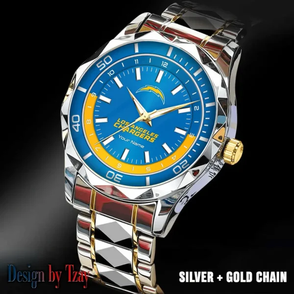 Los Angeles Chargers Business Watch For Men Automatic Mechanical Stainless Steel Band 2025 SPTDMW530 - Image 5