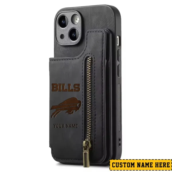 Buffalo Bills Zipper Cards Solt Wallet Leather Case New 2025 SPTZCSWLC100