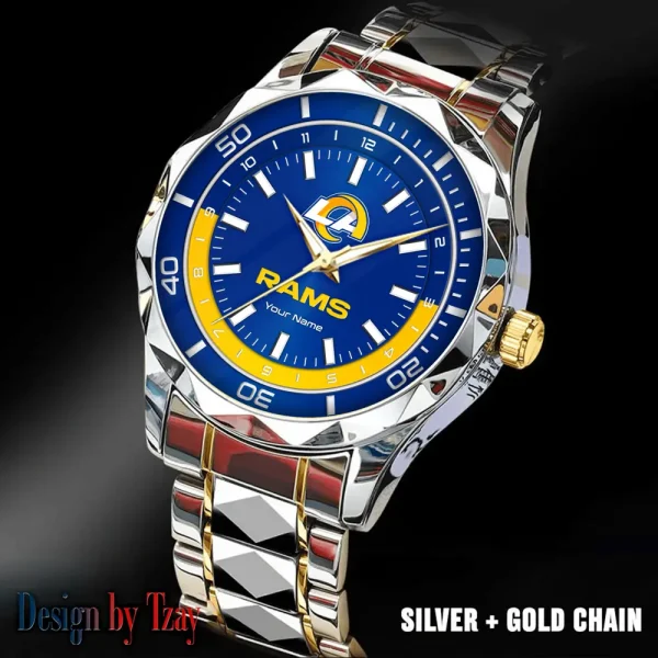 Los Angeles Rams Business Watch For Men Automatic Mechanical Stainless Steel Band 2025 SPTDMW531 - Image 4