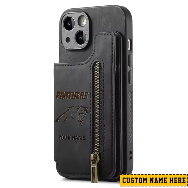 Carolina Panthers Zipper Cards Solt Wallet Leather Case New 2025 SPTZCSWLC101