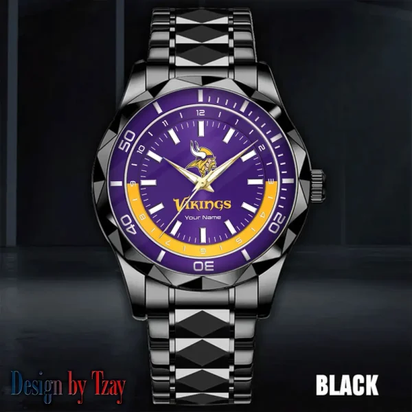 Minnesota Vikings Business Watch For Men Automatic Mechanical Stainless Steel Band 2025 SPTDMW533 - Image 4