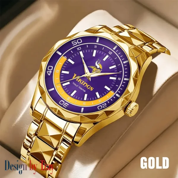 Minnesota Vikings Business Watch For Men Automatic Mechanical Stainless Steel Band 2025 SPTDMW533 - Image 5
