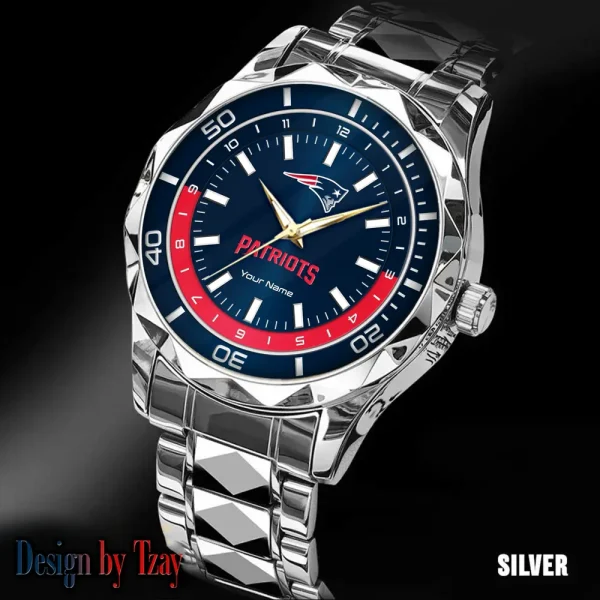 New England Patriots Business Watch For Men Automatic Mechanical Stainless Steel Band 2025 SPTDMW534 - Image 3