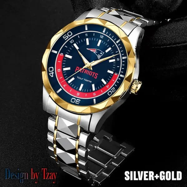 New England Patriots Business Watch For Men Automatic Mechanical Stainless Steel Band 2025 SPTDMW534 - Image 4