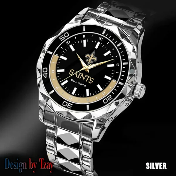 New Orleans Saints Business Watch For Men Automatic Mechanical Stainless Steel Band 2025 SPTDMW535