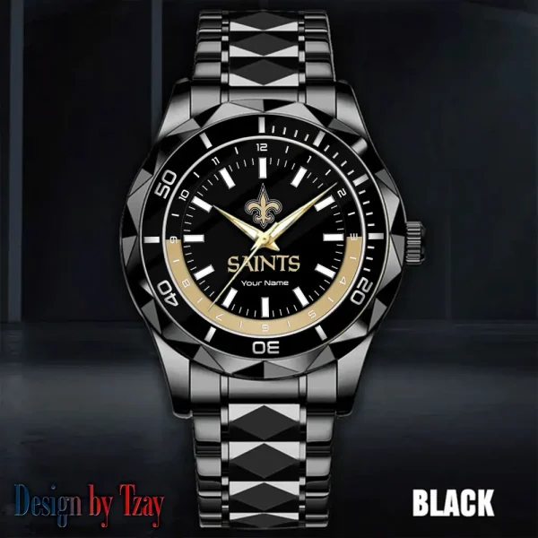 New Orleans Saints Business Watch For Men Automatic Mechanical Stainless Steel Band 2025 SPTDMW535 - Image 2