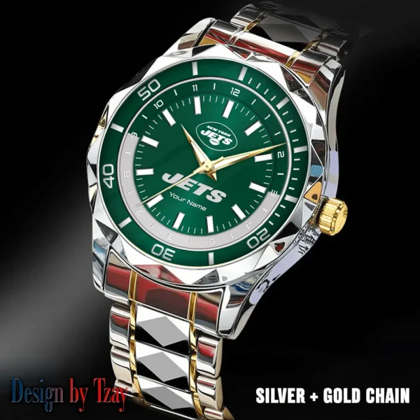 New York Jets Business Watch For Men Automatic Mechanical Stainless Steel Band 2025 SPTDMW537