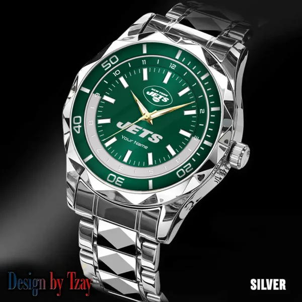 New York Jets Business Watch For Men Automatic Mechanical Stainless Steel Band 2025 SPTDMW537 - Image 2