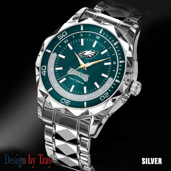 Philadelphia Eagles Business Watch For Men Automatic Mechanical Stainless Steel Band 2025 SPTDMW538 - Image 3