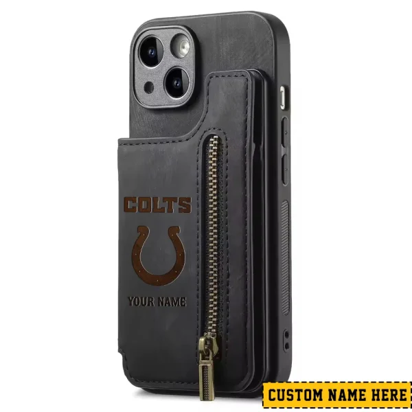 Indianapolis Colts Zipper Cards Solt Wallet Leather Case New 2025 SPTZCSWLC110