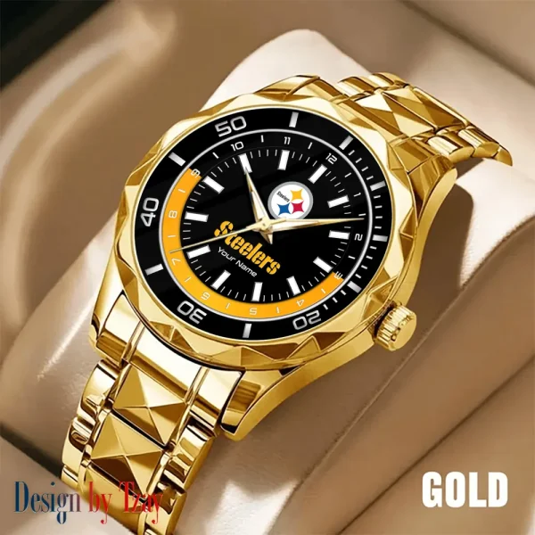 Pittsburgh Steelers Business Watch For Men Automatic Mechanical Stainless Steel Band 2025 SPTDMW539 - Image 2