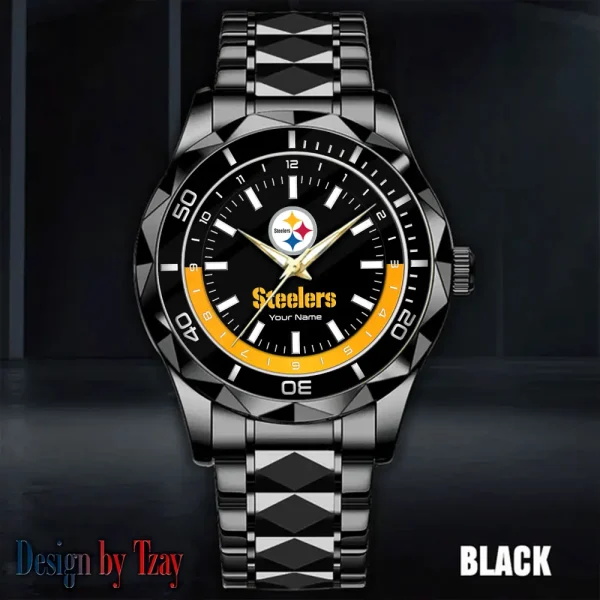 Pittsburgh Steelers Business Watch For Men Automatic Mechanical Stainless Steel Band 2025 SPTDMW539 - Image 3
