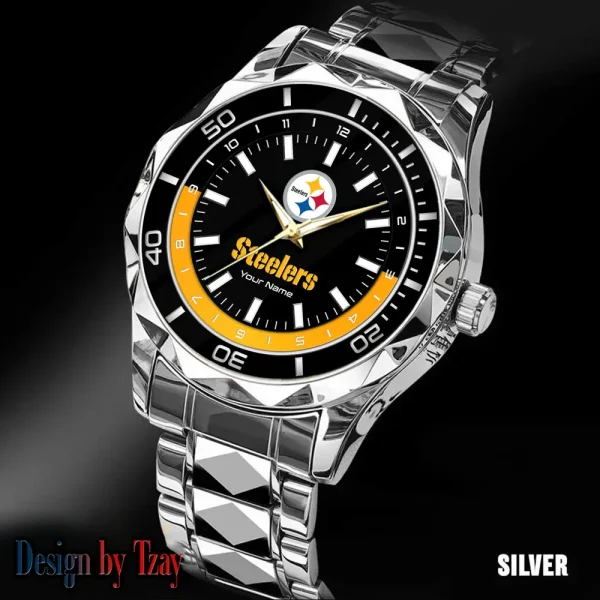 Pittsburgh Steelers Business Watch For Men Automatic Mechanical Stainless Steel Band 2025 SPTDMW539